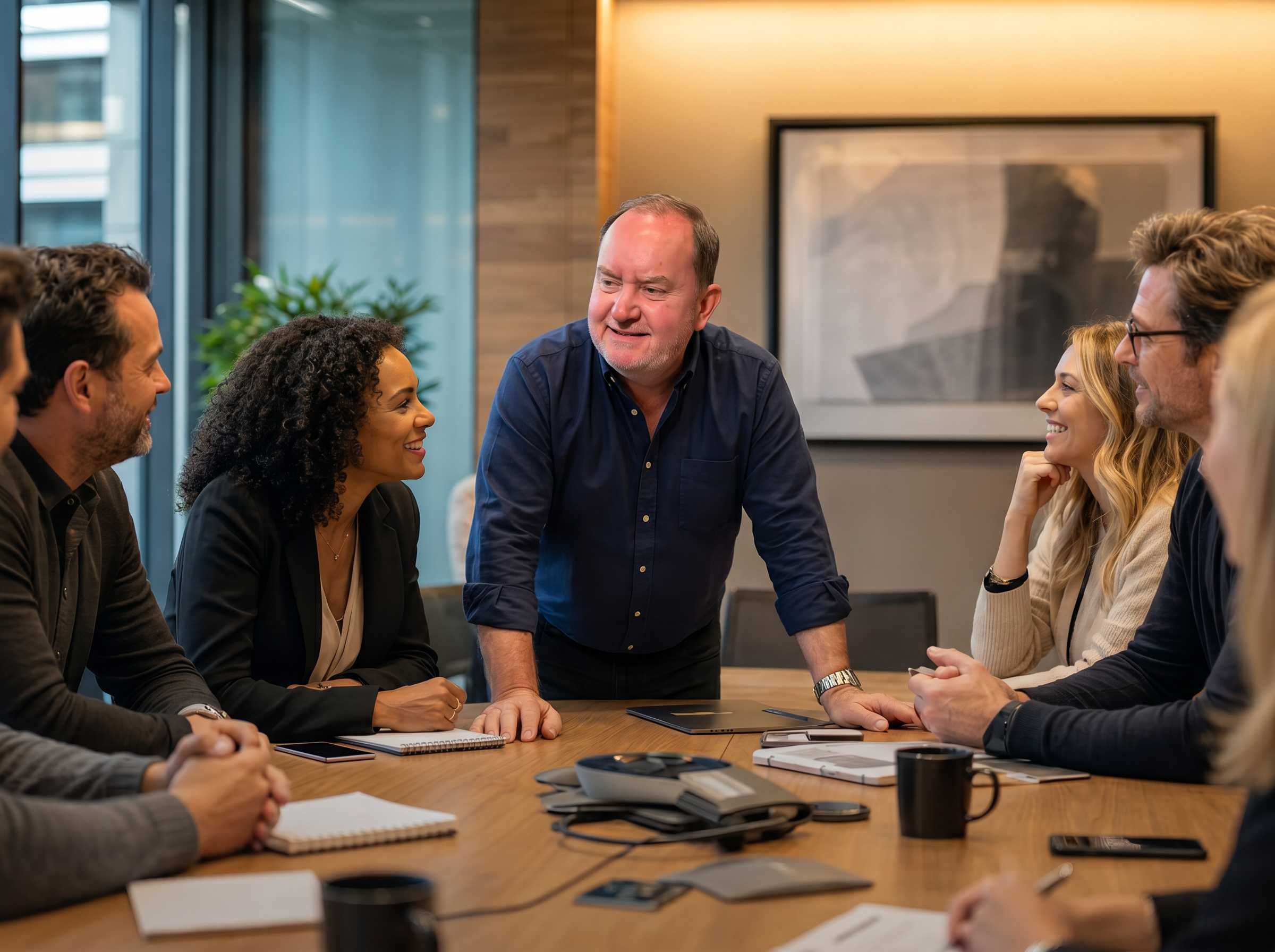 Steve Simonson with entrepreneurs
